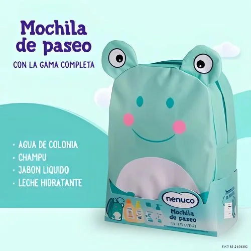 Coffret Bain Bebe Nenuco Mochila Ranita Lote Frog – Set de 4 Pièces