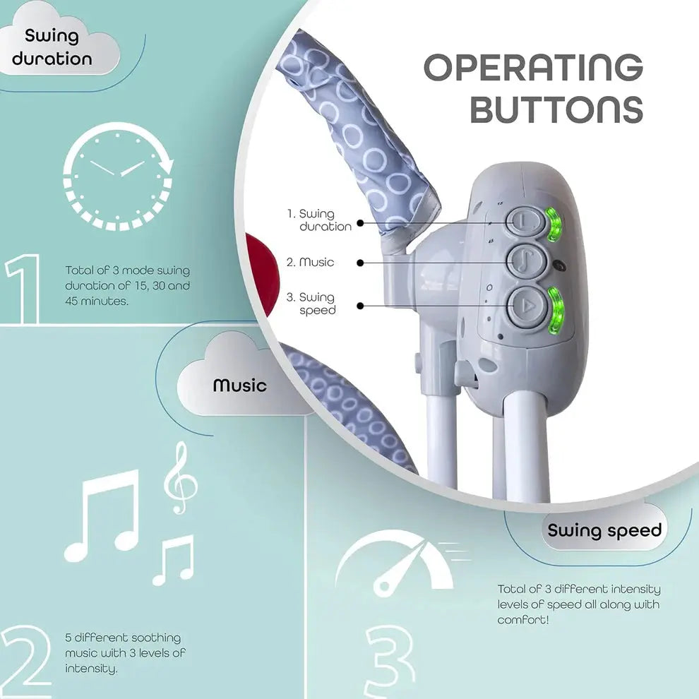 Balançoire électrique avec télécommande - Bébé Shop Maroc