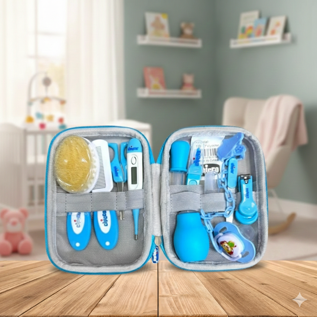 Kit de Soin Bébé Chicco Bleu – Trousse Complète Nouveau-Né