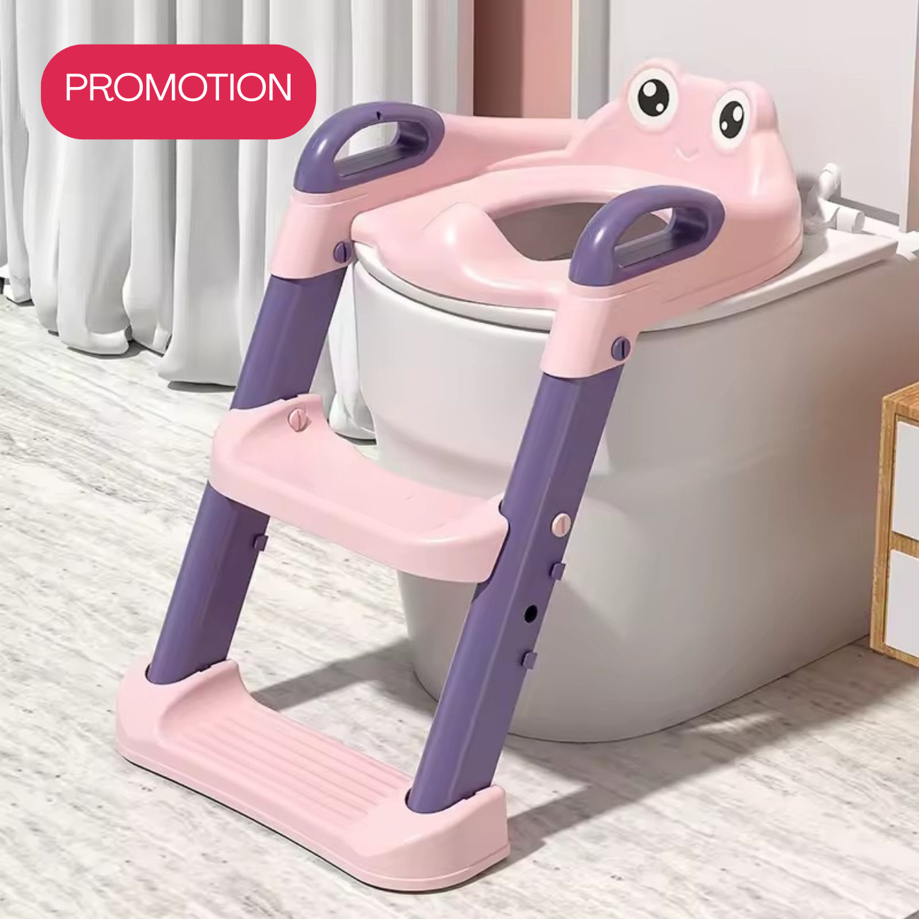 Réducteur de toilette pliable avec marche pieds