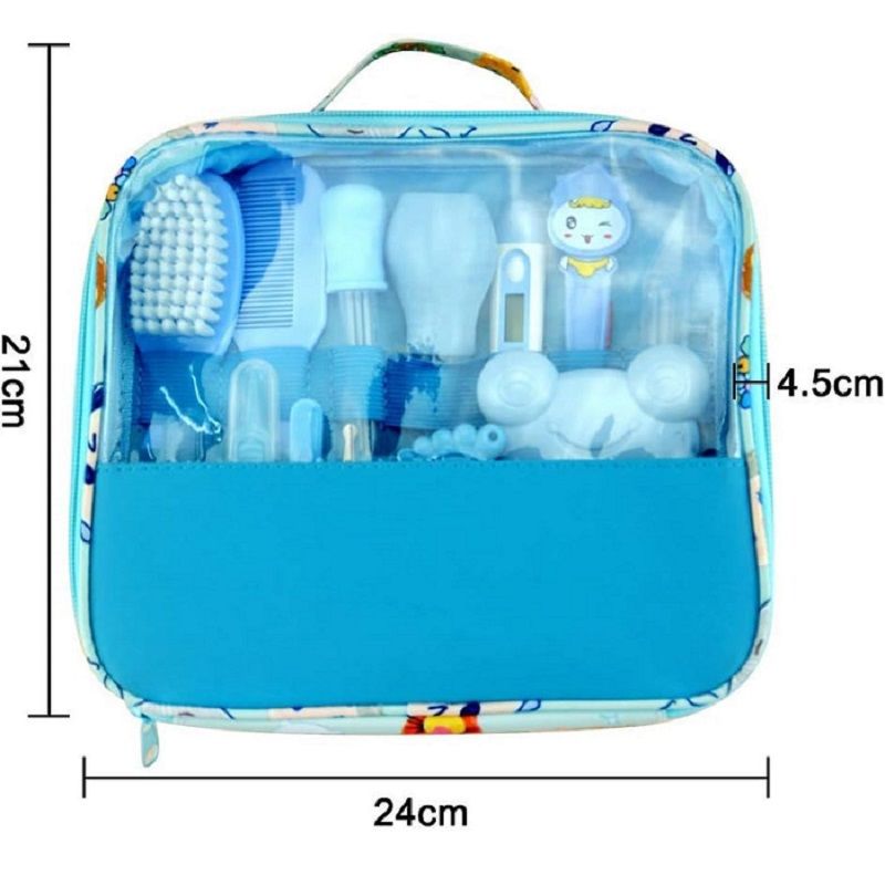 Kit de Soin Bébé 12pcs, Trousse complète Portable de Toilette