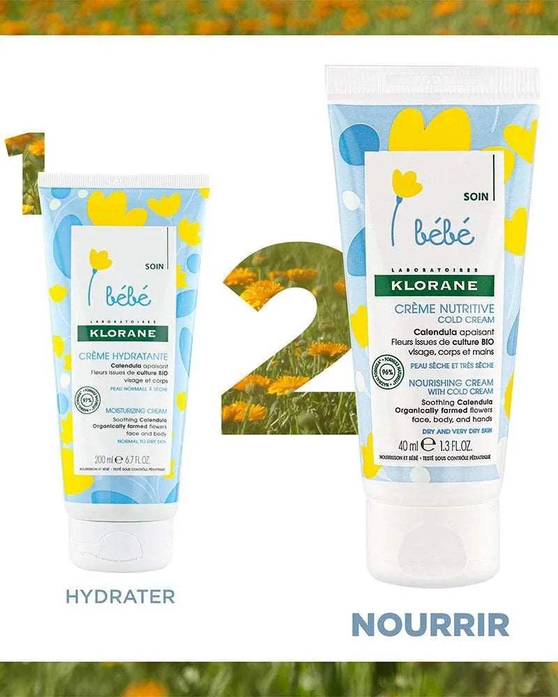 Klorane Bébé Crème nutritive au Cold Cream et Calendula - 40ml