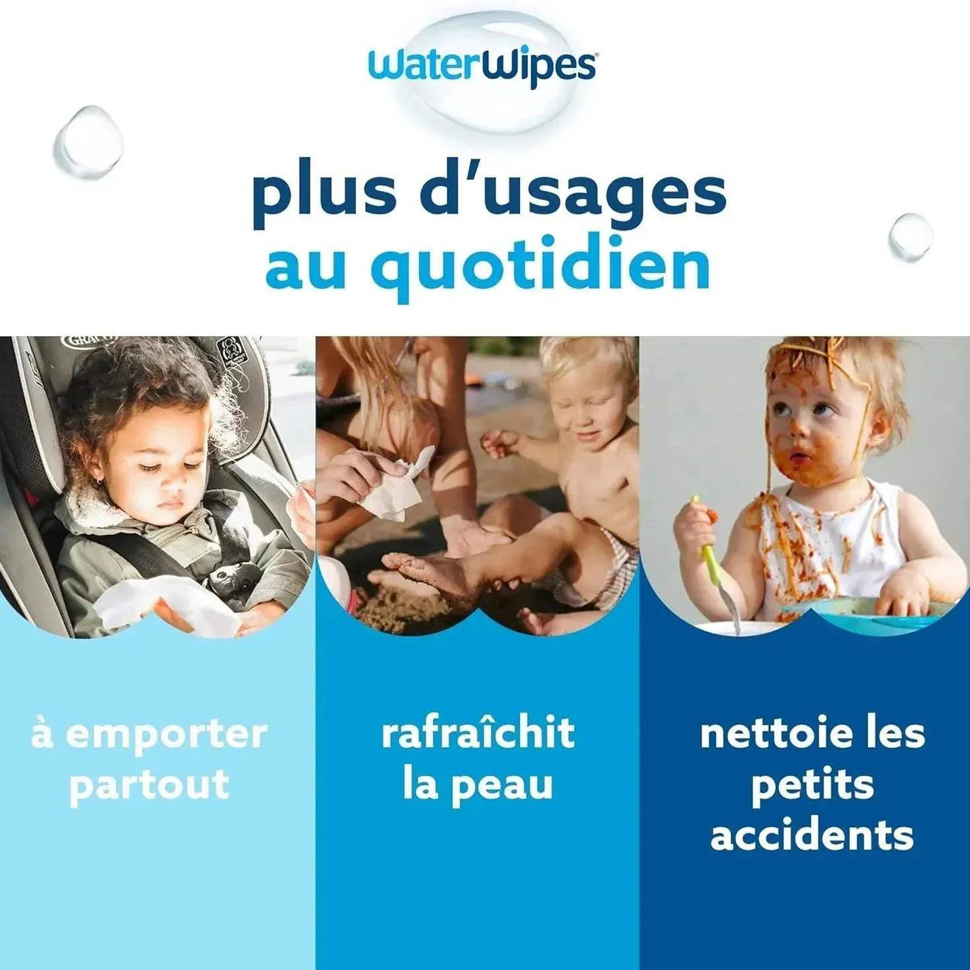 Lingettes Bébé WaterWipes Value Pack 4+ 1 Offert