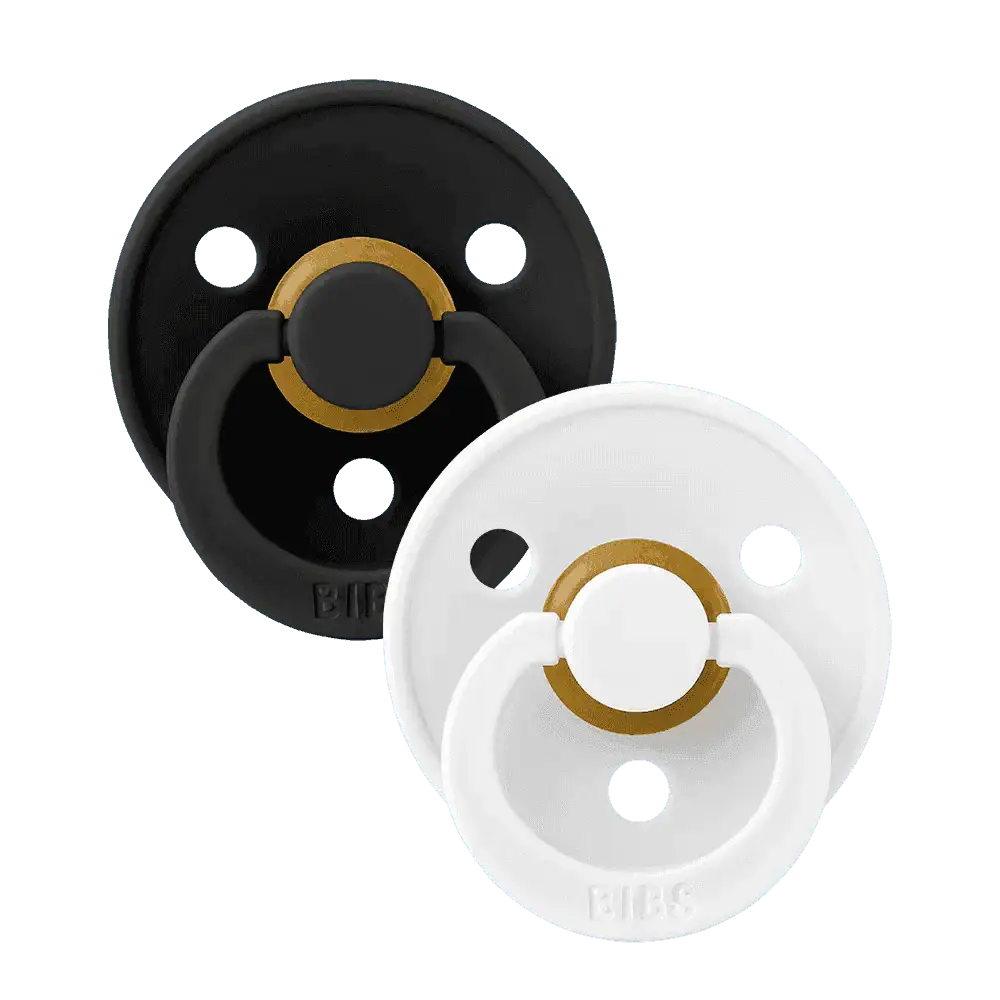 Lot de 2 Sucettes Bibs - Black/White Bibs