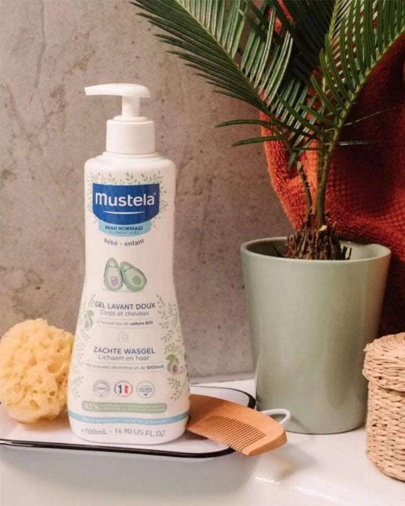 Mustela Gel Lavant Doux à l'Avocat BIO - 500ml - Bébé Shop Maroc