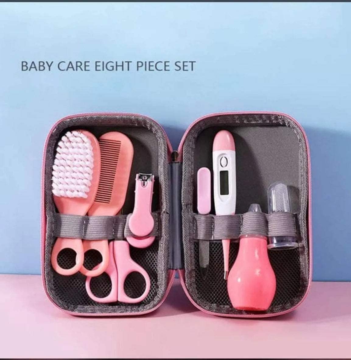 Kit de Soin Bébé Complet 8 en 1 – Trousse de Toilette Nouveau-Né