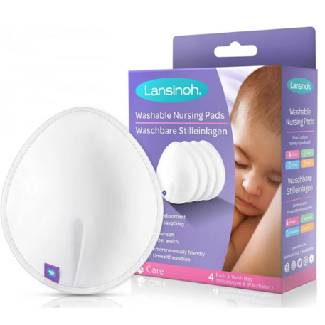 Lansinoh Coussinets d'allaitement lavables x4 blancs - Bébé Shop Maroc