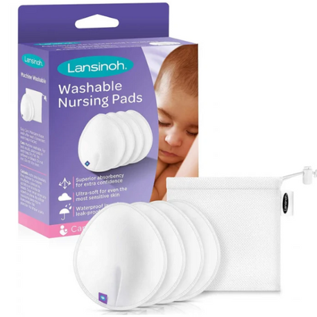 Lansinoh Coussinets d'allaitement lavables x4 blancs - Bébé Shop Maroc
