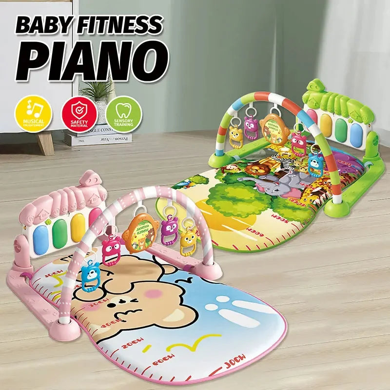 Tapis d’Éveil Bébé Piano Musical 4-en-1