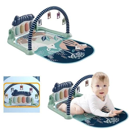 Tapis d'Éveil Musical avec Piano et Jouets Suspendus