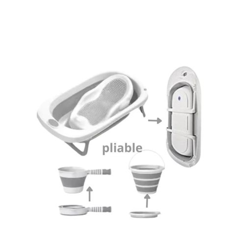Baignoire Bébé Pliable 6 en 1 avec Accessoires - Bébé Shop Maroc