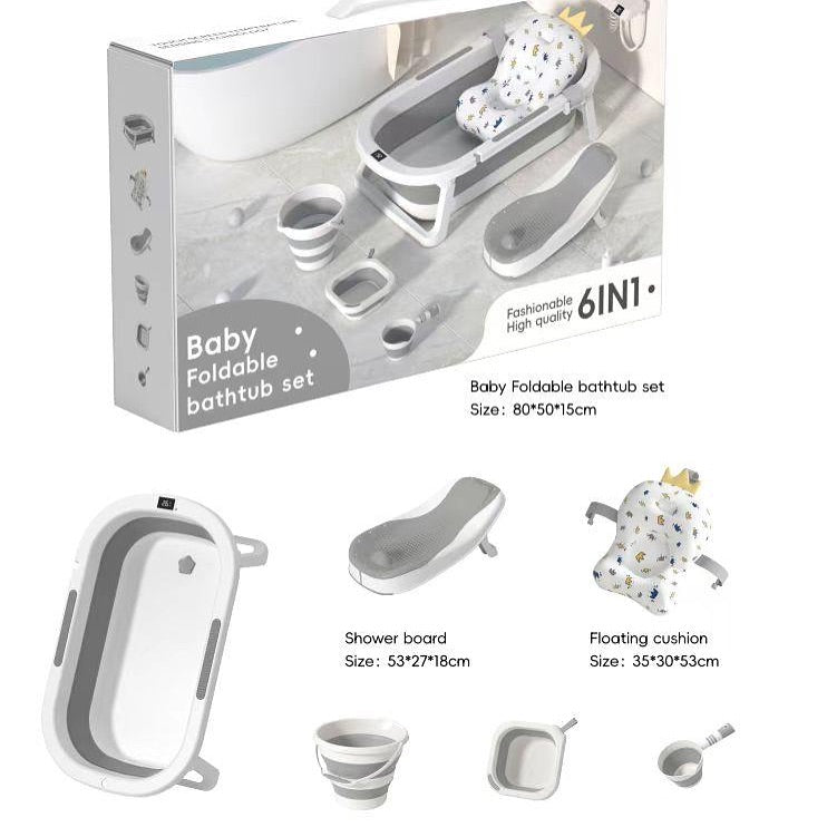 Baignoire Bébé Pliable 6 en 1 avec Accessoires - Bébé Shop Maroc