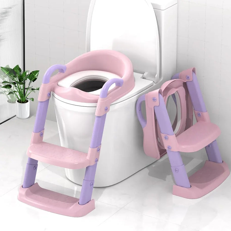 Réducteur de toilette pliable avec marche pieds