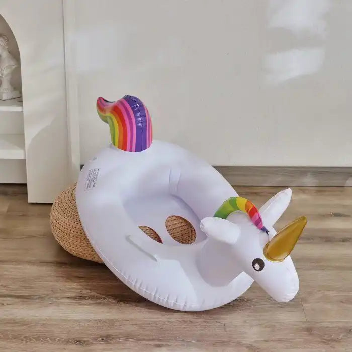 Bouée Siège Enfant Licorne Arc-en-Ciel avec Poignée – 2A+