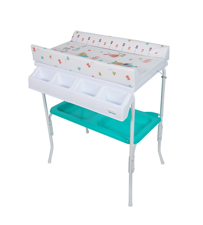 Table à langer et de change avec baignoire pliable multifonctions – monbébé