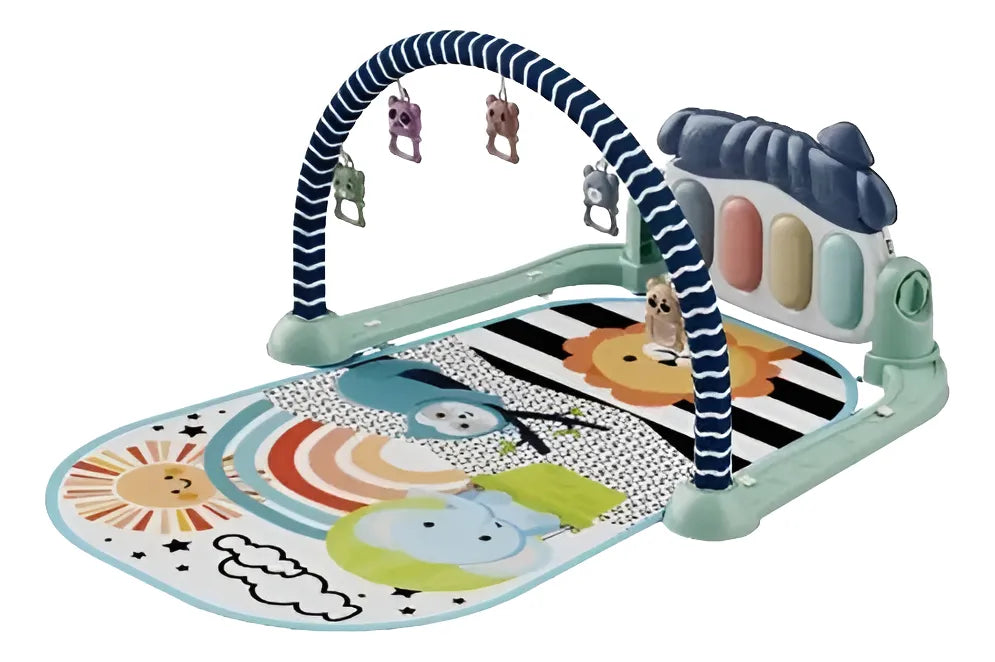 Tapis d'Éveil Musical avec Piano et Jouets Suspendus
