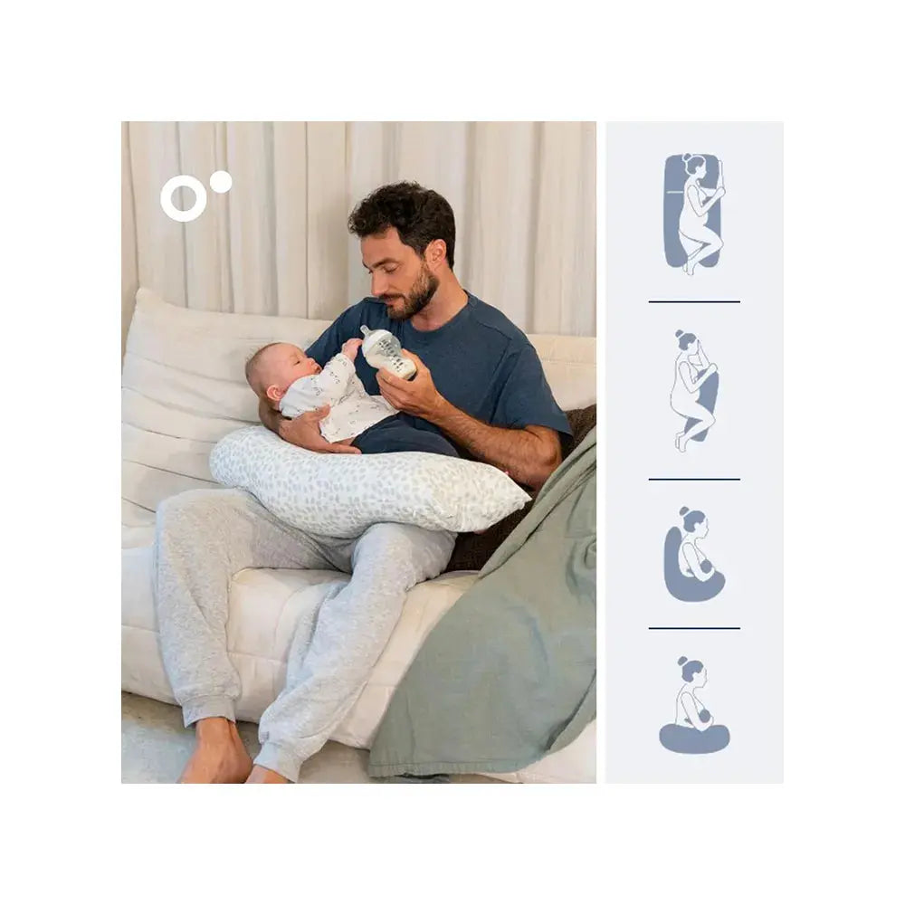 Doomoo coussin grossesse et allaitement XXL maxxy mini leaves vert - Bébé Shop Maroc