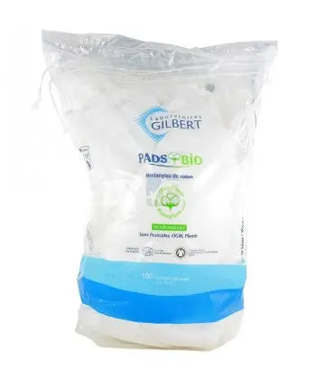Gilbert Pads Bio 180 rectangles de coton 8 x 10 cm pour bébé au Maroc