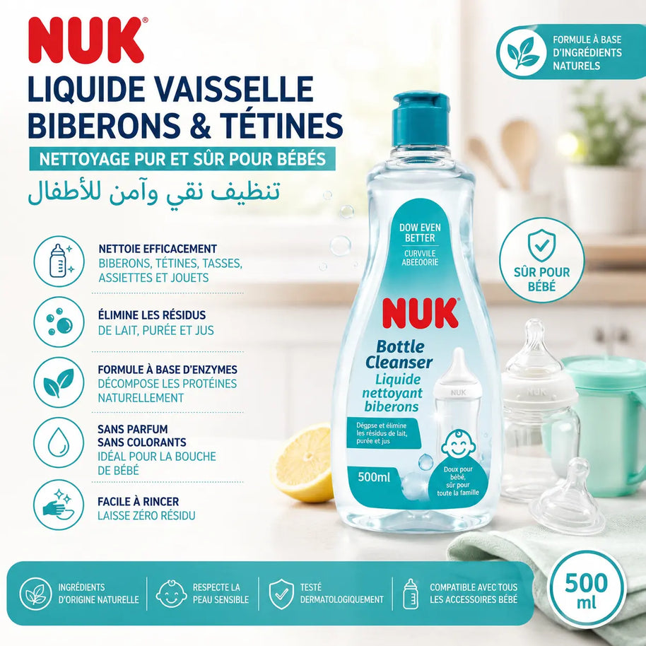 Liquide vaisselle biberons et tétines NUK - 500ml