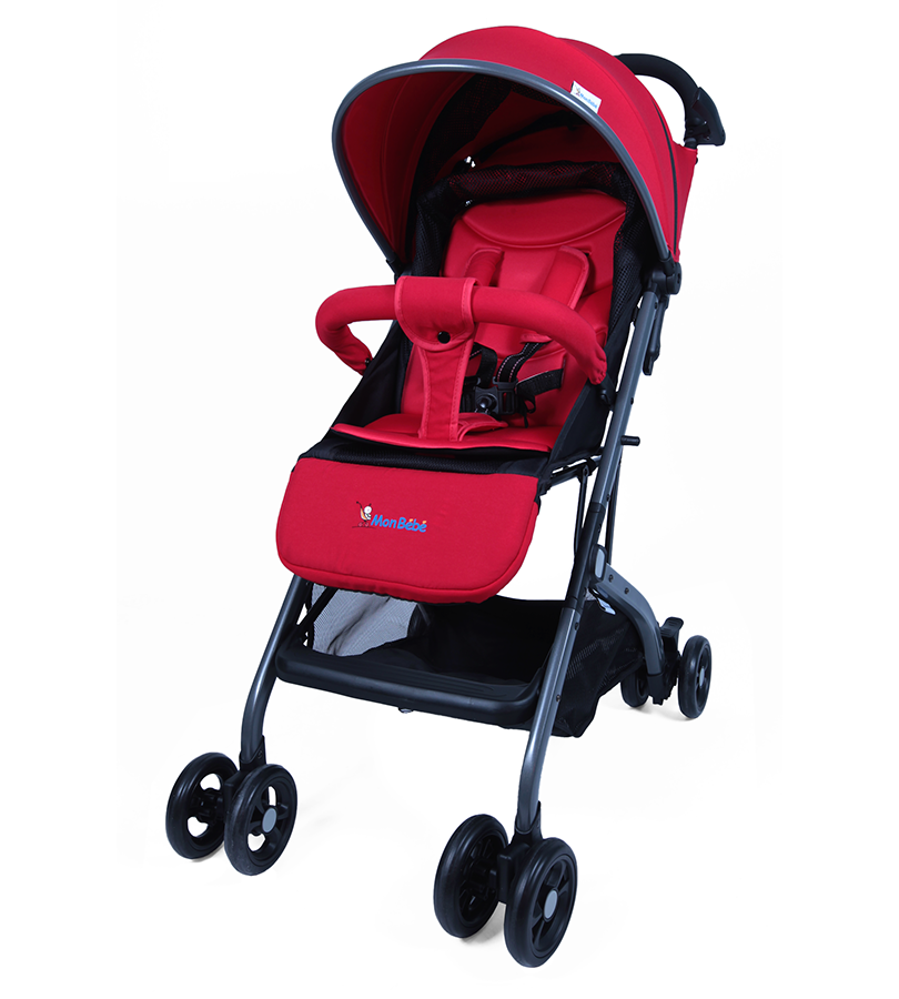 Poussette Valise Rouge – MON BÉBÉ | Idéale pour Voyage & Quotidien