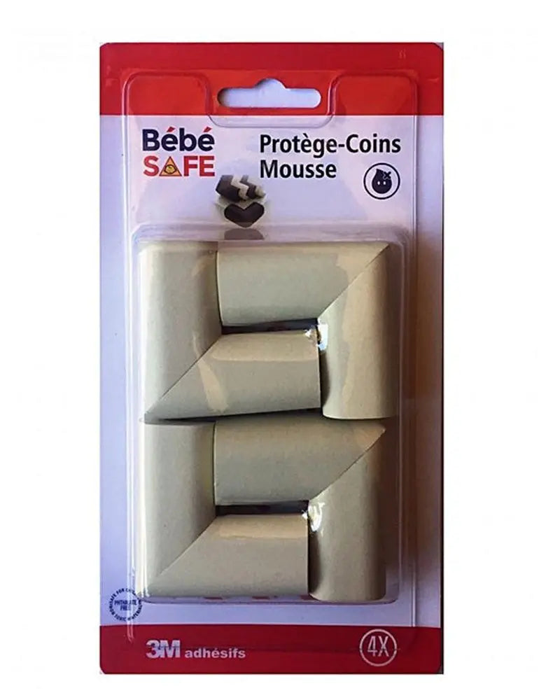 Protège Coins Mousse (4pcs) Bébé Safe - Blanc Elodis Sécurité Maison