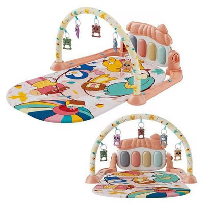 Tapis d'Éveil Musical avec Piano et Jouets Suspendus