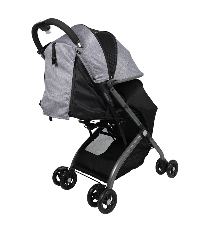 POUSSETTE VALISE GRIS – MON BÉBÉ