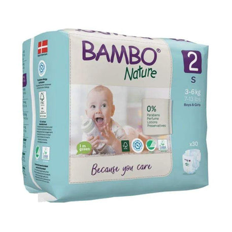 Couches Bambo Nature Taille 2 (3-6 kg) - 30 unités Bambo Nature