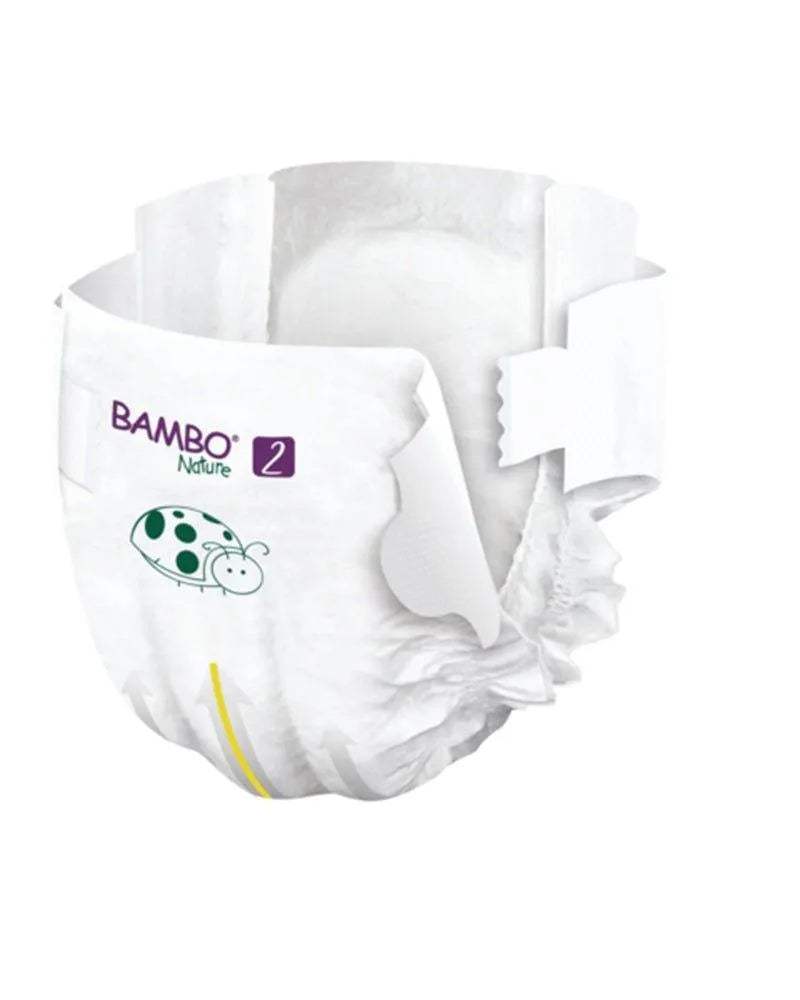 Couches Bambo Nature Taille 2 (3-6 kg) - 30 unités Bambo Nature