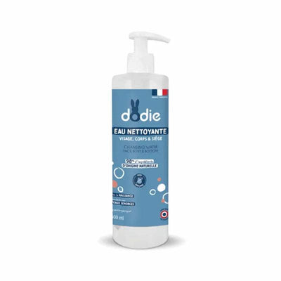 Eau nettoyante 3en1 flacon pompe Dodie - siège, visage et corps, 500ml