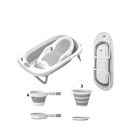 Ensemble Baignoire Pliable 4 Pièces – Baby Queenix - bebe maroc