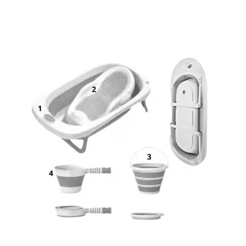Ensemble Baignoire Pliable 4 Pièces – Baby Queenix - bebe maroc