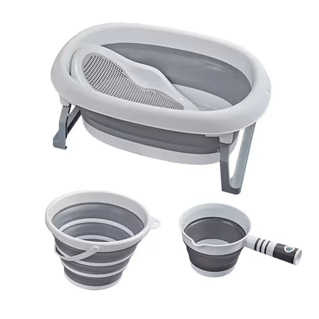 Ensemble Baignoire Pliable 4 Pièces – Baby Queenix - bebe maroc
