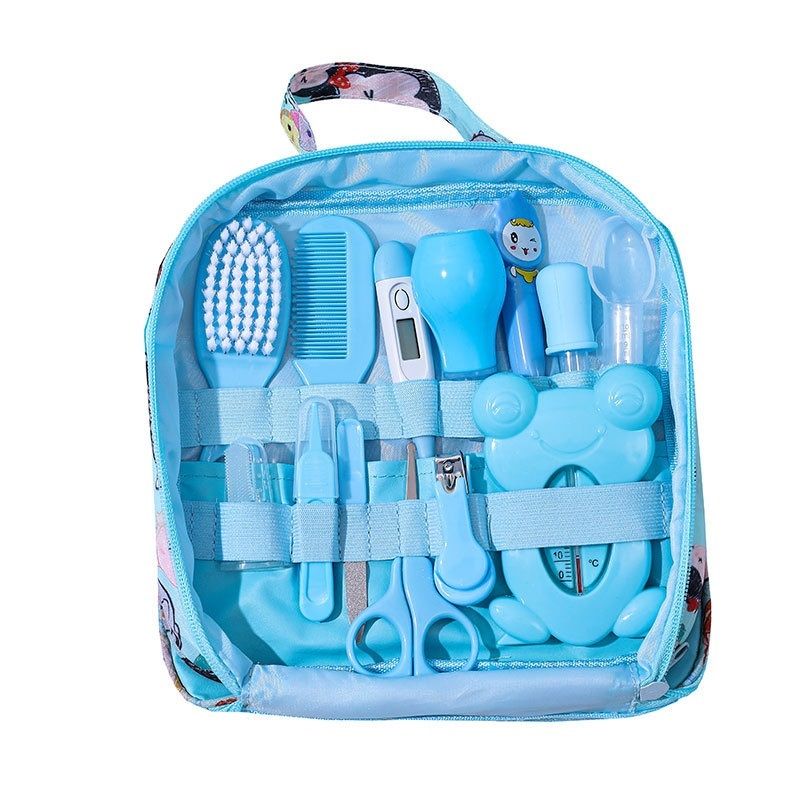 Kit de Soin Bébé 12pcs, Trousse complète Portable de Toilette