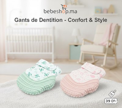 Gant de Dentition Bébé – Soulagement Naturel des Gencives