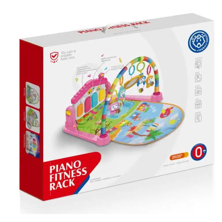 Huanger – Tapis Piano d’éveil musical Lumineux 3en – Rose