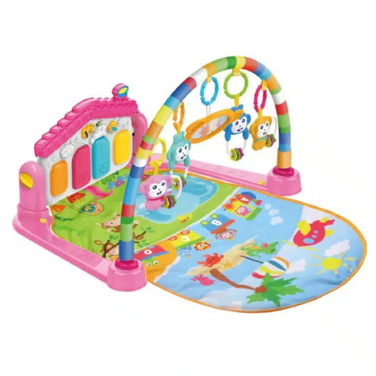 Huanger – Tapis Piano d’éveil musical Lumineux 3en – Rose