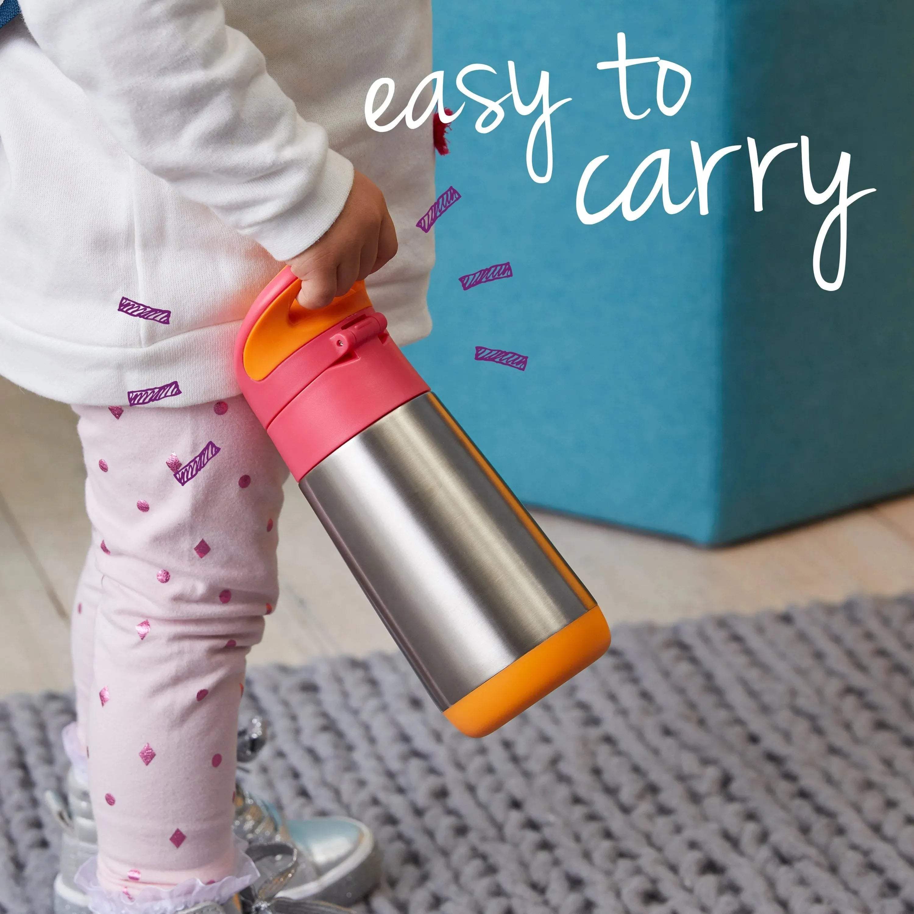 Gourde isotherme à paille B.box 350ml  - strawberry shake b.box