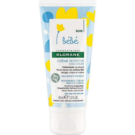 Klorane Bébé Crème nutritive au Cold Cream et Calendula - 40ml - Bébé Shop Maroc