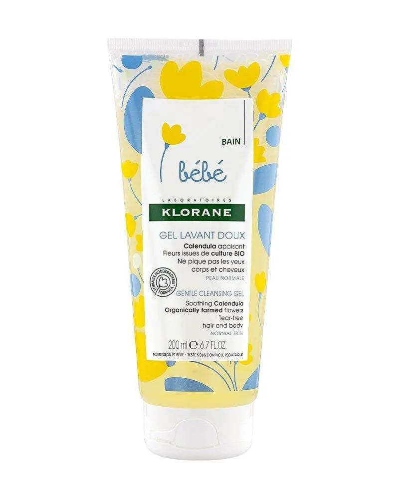Klorane Bébé Gel lavant doux au Calendula apaisant - 200ml - Bébé Shop Maroc