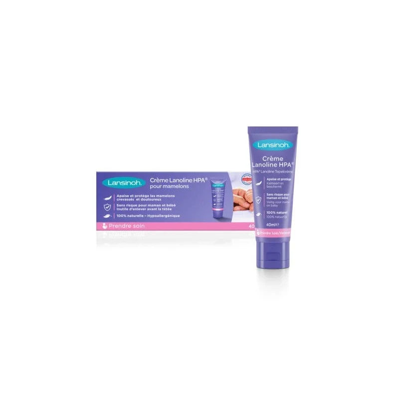 Crème Lansinoh à la Lanoline HPA® - Soins mamelons 40ml - Bébé Shop Maroc