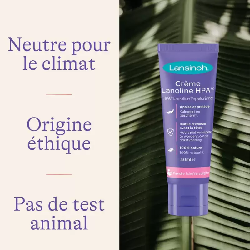 Crème Lansinoh à la Lanoline HPA® - Soins mamelons 40ml - Bébé Shop Maroc