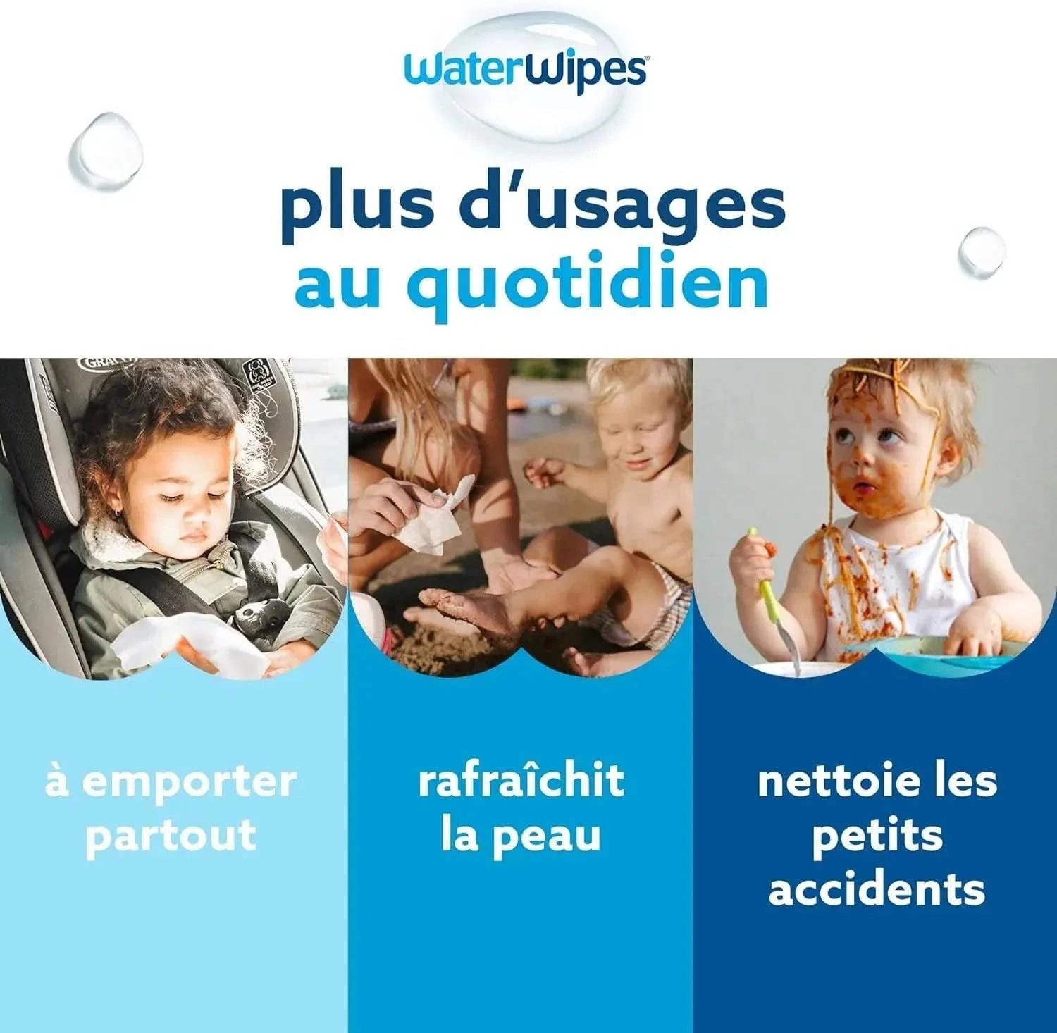 Lingettes Bébé WaterWipes x 60 - Bébé Shop Maroc