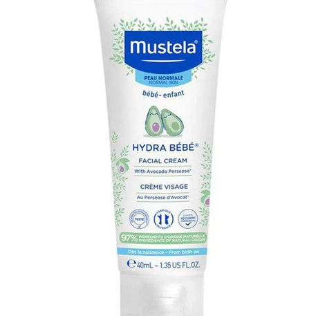 Mustela Crème Visage Hydra Bébé à l'avocat BIO - 40ml - Bébé Shop Maroc