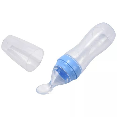 cuillère biberon en silicone avec ventouse pour bébé