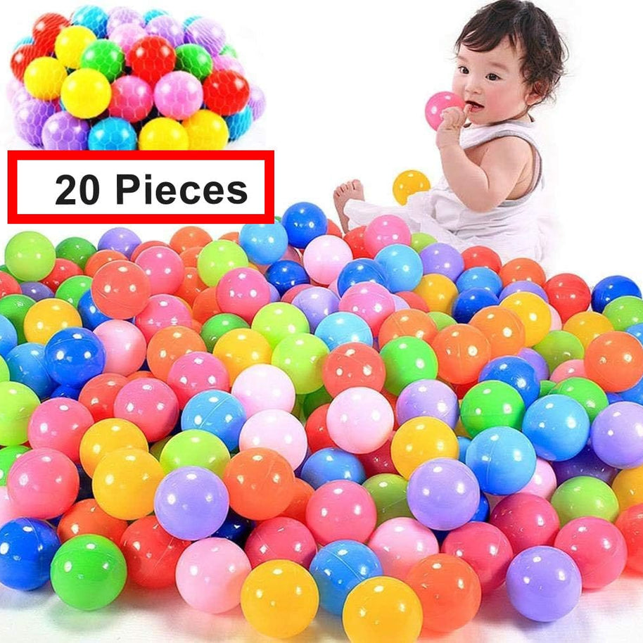 Sac de 20 à 100 Balles Multicolores pour Bébé et Enfant