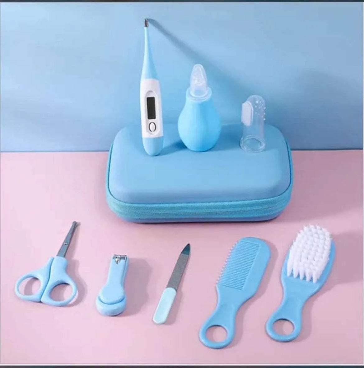 Kit de Soin Bébé Complet 8 en 1 – Trousse de Toilette Nouveau-Né